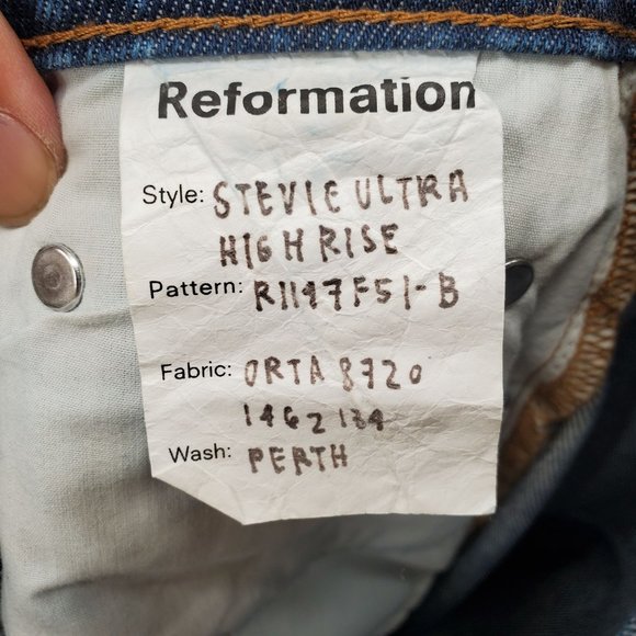 Reformation High Rise Blue Jeans - Picture 8 of 13
